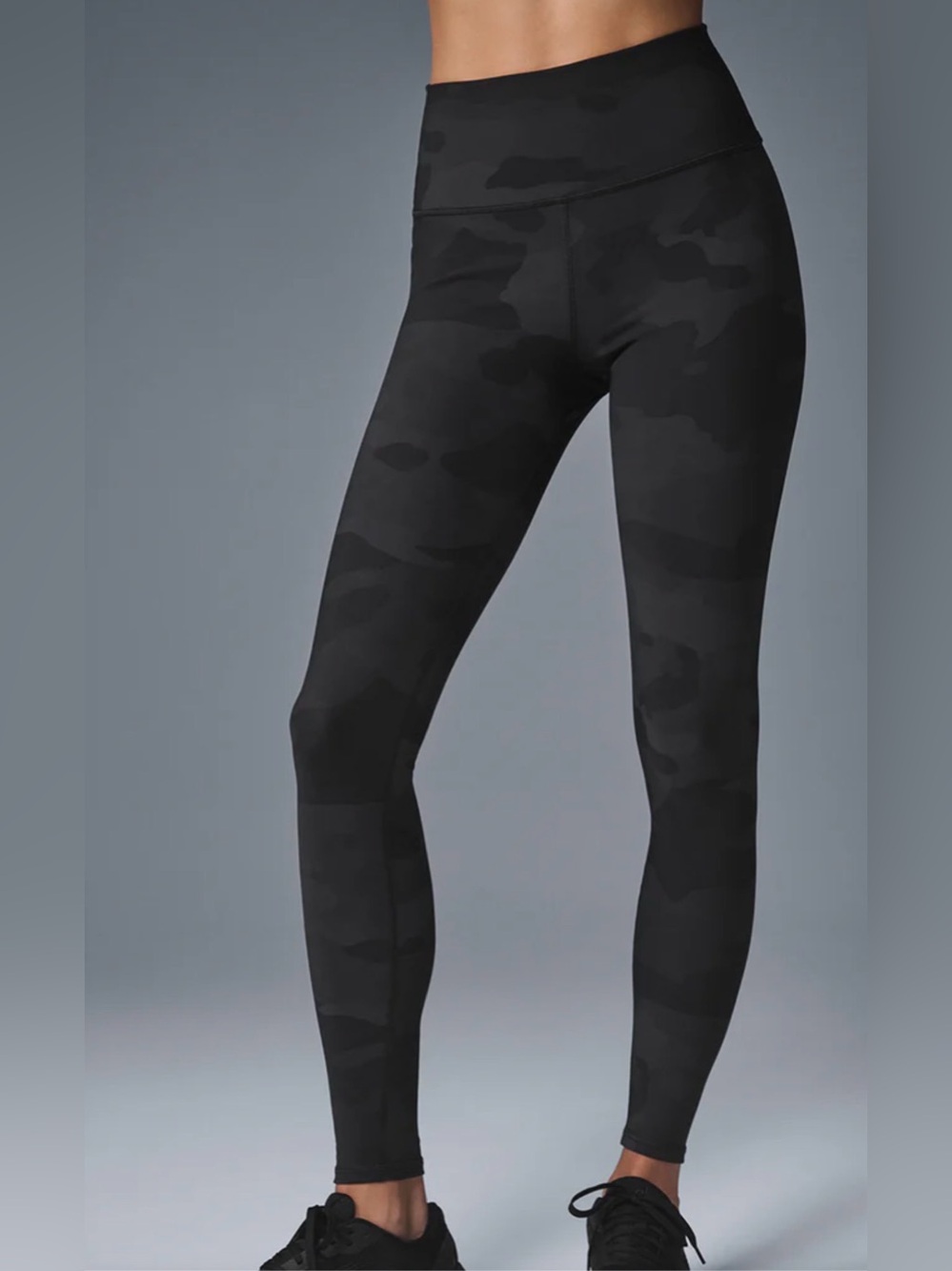 High-Waist Black Camo Leggings